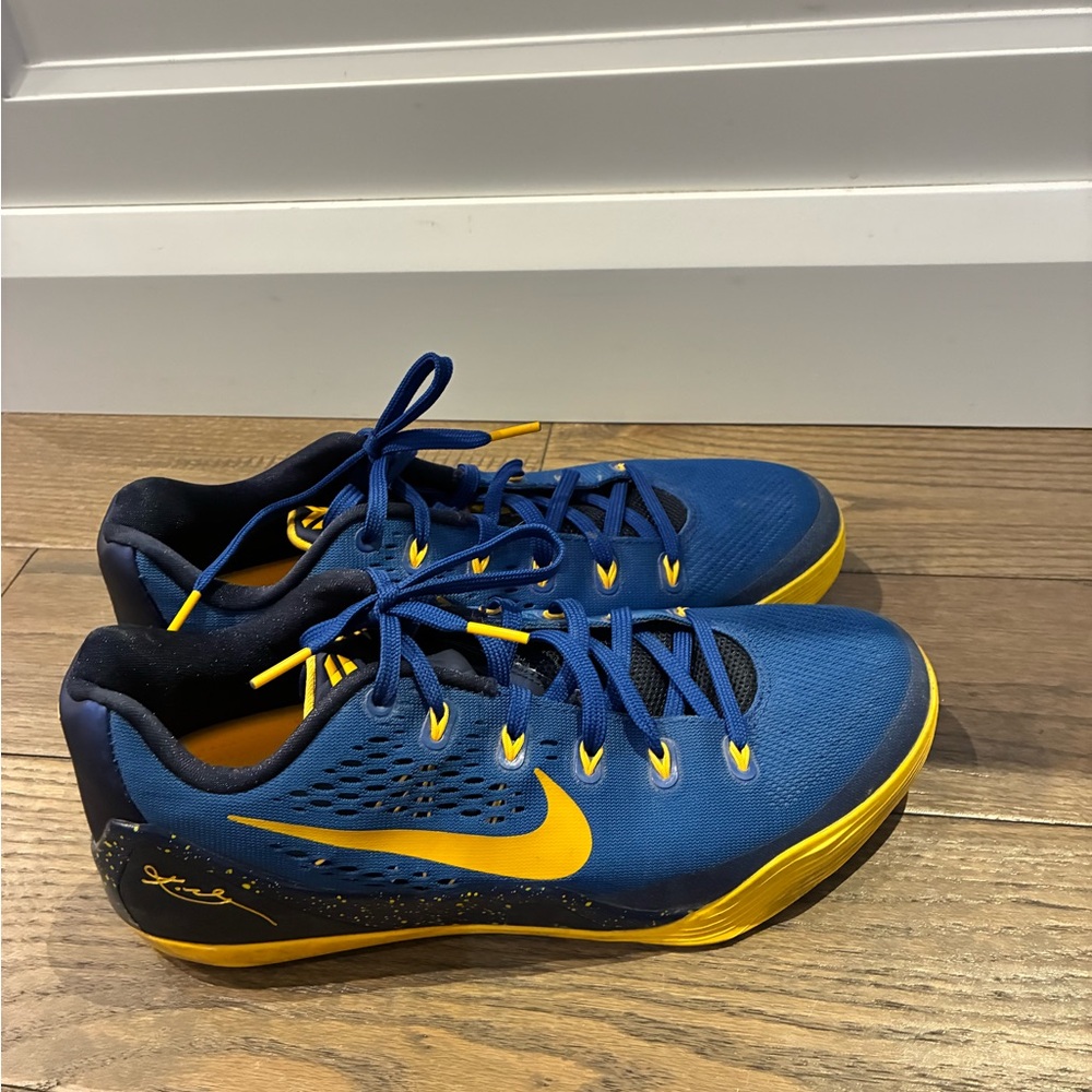 Men's Nike Kobe IX EM Gym Blue University Gold Sneakers